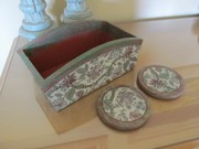 Free download William Morris Design `Eleonora ` Casket With Coasters free photo or picture to be edited with GIMP online image editor